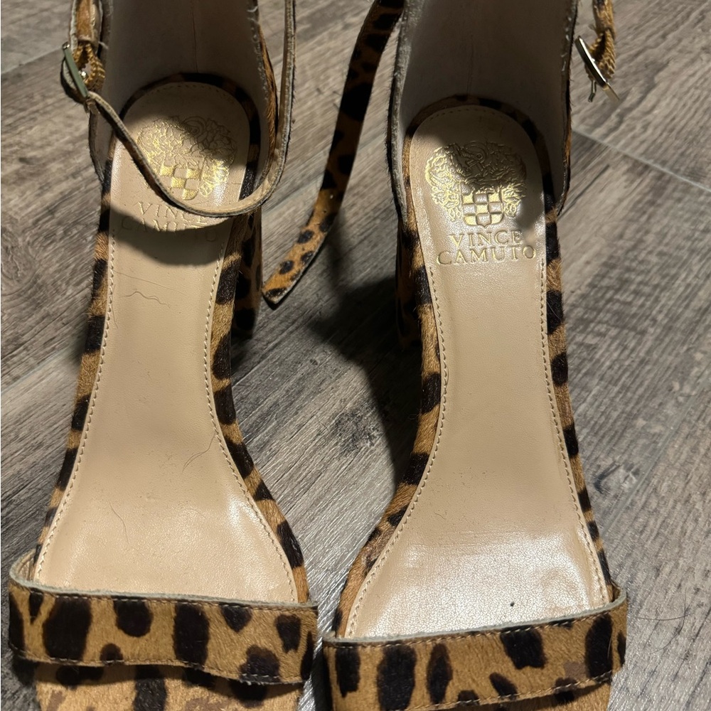 Cheetah print block heel